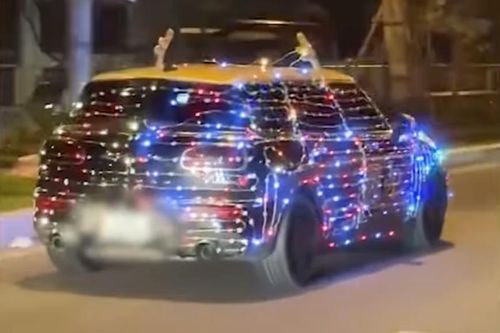 Xử phạt tài xế tự ý lắp đèn led nhấp nháy quanh ô tô dạo phố