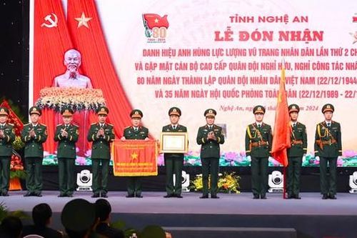 Lực lượng vũ trang tỉnh Nghệ An đón nhận danh hiệu Anh hùng Lực lượng vũ trang nhân dân lần thứ 2