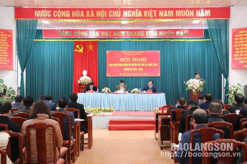 Ban Chấp hành Đảng bộ huyện Bình Gia tổ chức hội nghị lần thứ 20 (mở rộng)