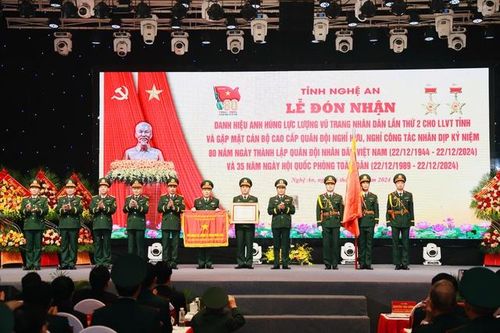 Lực lượng vũ trang tỉnh Nghệ An đón nhận danh hiệu Anh hùng Lực lượng vũ trang nhân dân lần thứ 2