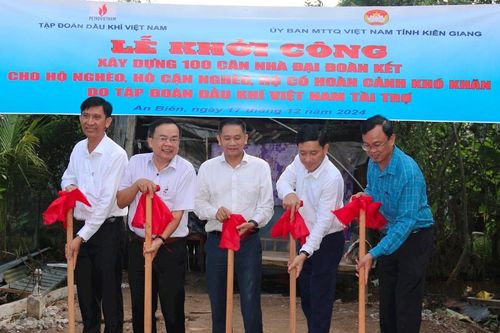Khởi công 120 căn nhà Đại đoàn kết tại Kiên Giang và Cần Thơ