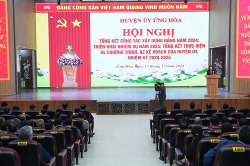 Ứng Hòa: hoàn thành vượt mức 15/18 chỉ tiêu Nghị quyết đại hội Đảng bộ huyện