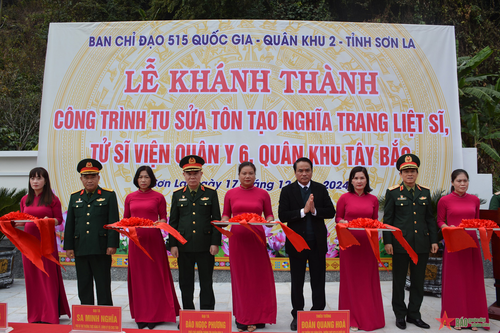Sơn La khánh thành Nghĩa trang liệt sĩ, tử sĩ, Viện Quân y 6, Quân khu Tây Bắc