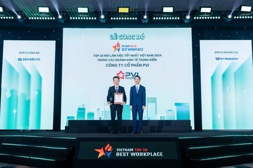 PVI được vinh danh 'Top 10 Nơi làm việc tốt nhất Việt Nam năm 2024' và xếp hạng cao trong VBE500