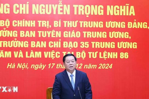 Đoàn công tác của Ban Chỉ đạo 35 Trung ương thăm, làm việc với Bộ Tư lệnh 86