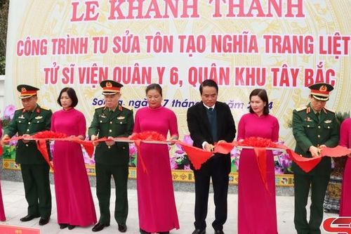 Lễ khánh thành công trình tu sửa, tôn tạo Nghĩa trang liệt sĩ, tử sĩ Viện Quân Y 6, quân khu Tây Bắc