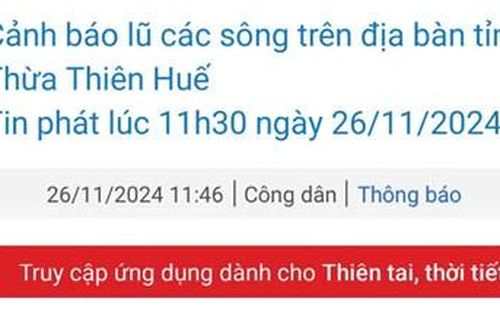 Hiệu quả từ cảnh báo, phòng chống thiên tai qua ứng dụng Hue-S