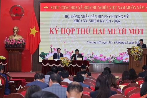 Năm 2024, huyện Chương Mỹ hoàn thành và hoàn thành vượt mức 16/18 thành phố giao