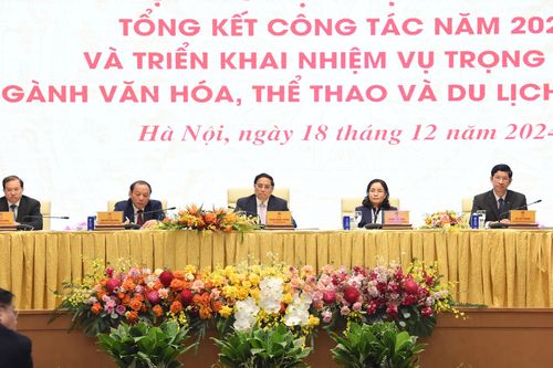 Thủ tướng Phạm Minh Chính dự Hội nghị triển khai nhiệm vụ ngành Văn hóa, Thể thao và Du lịch năm 2025