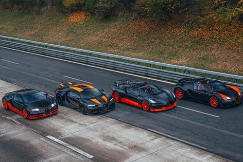 Dàn Bugatti phá kỷ lục huyền thoại 'xếp lốp' trên đường đua