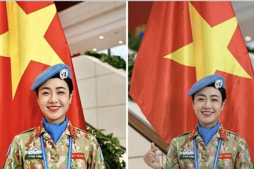 Nữ sĩ quan 'mũ nồi xanh' lan tỏa tinh thần 'Tôi yêu Tổ quốc tôi'