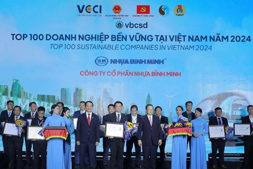 Nhựa Bình Minh đạt Top 100 doanh nghiệp bền vững Việt Nam 2024