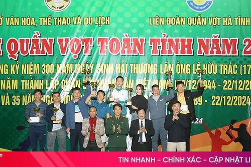 Bế mạc Giải quần vợt tỉnh Hà Tĩnh năm 2024