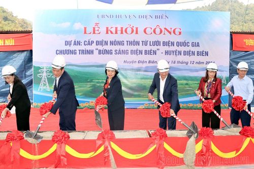 Huyện Điện Biên khởi công dự án cấp điện nông thôn từ lưới điện quốc gia