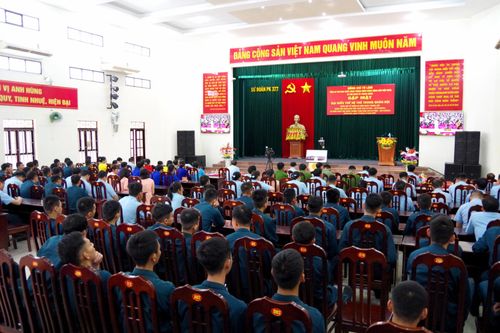 Sư đoàn Phòng không 377 tổ chức điểm cầu tham gia Chương trình Tổng Bí thư Tô Lâm gặp mặt đại biểu thế hệ trẻ trong quân đội