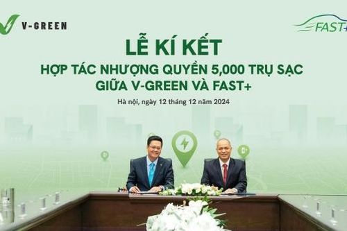'Lộ diện' thêm một đối tác nhượng quyền lớn của V-GREEN với 5.000 trụ sạc
