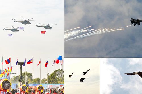 Mãn nhãn với màn trình diễn của máy bay Su-30MK2 tại Lễ khai mạc Triển lãm Quốc phòng quốc tế 2024