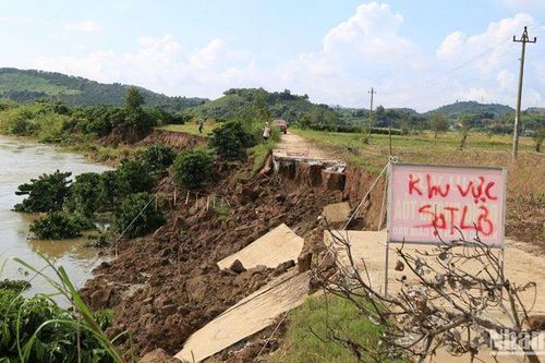 Đắk Nông tăng cường giải pháp chống sạt lở bờ sông Krông Nô