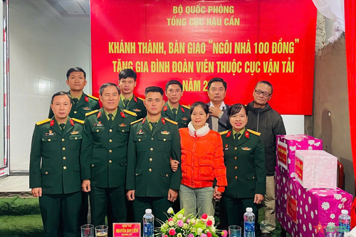 Tổng cục Hậu cần khánh thành và bàn giao 'Ngôi nhà 100 đồng'