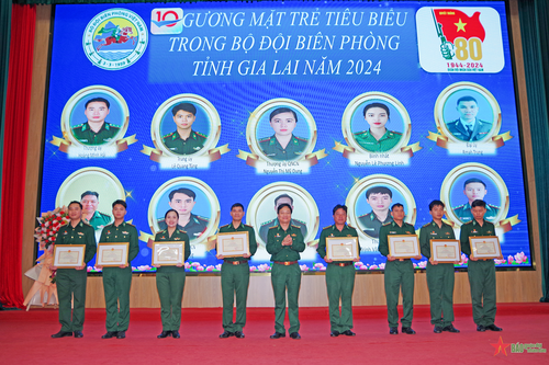 Bộ đội Biên phòng tỉnh Gia Lai tuyên dương 10 gương mặt trẻ tiêu biểu