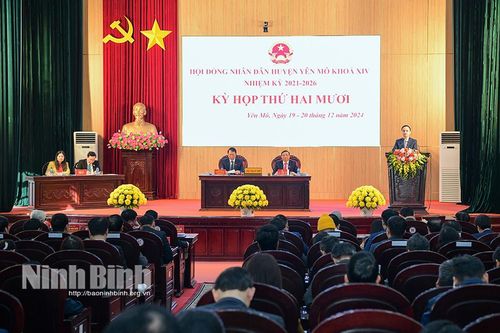 Kỳ họp thứ 20, HĐND huyện Yên Mô khóa XIV