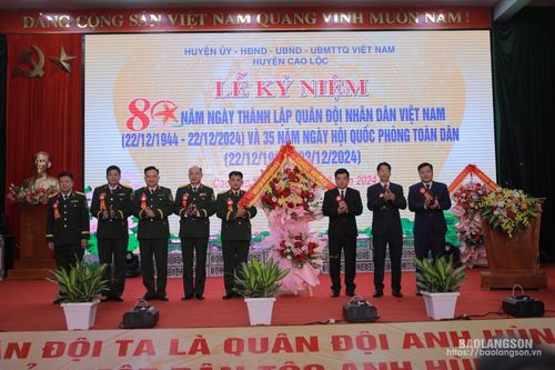 Cao Lộc kỷ niệm 80 năm Ngày thành lập Quân đội nhân dân Việt Nam