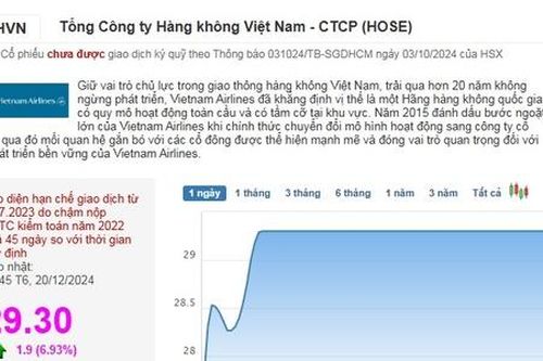 Cổ phiếu HVN tăng trần cùng thanh khoản tăng vọt