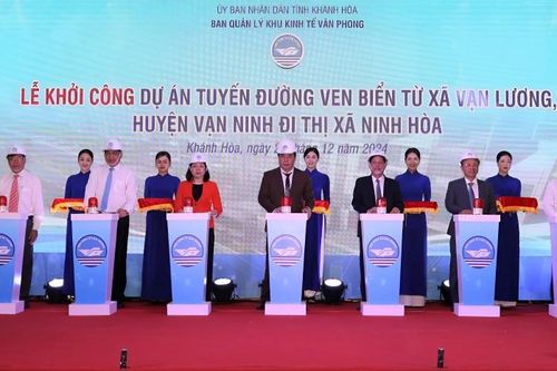 Khởi công đường ven biển 2.000 tỷ đồng, tạo động lực cho Khu kinh tế Vân Phong