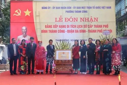 Đình làng Thành Công nhận Bằng di tích lịch sử văn hóa