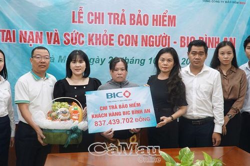 BIC chi trả hơn 800 triệu đồng quyền lợi bảo hiểm BIC Bình An cho khách hàng