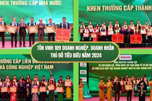 Tôn vinh 109 doanh nghiệp, doanh nhân Thủ đô tiêu biểu năm 2024