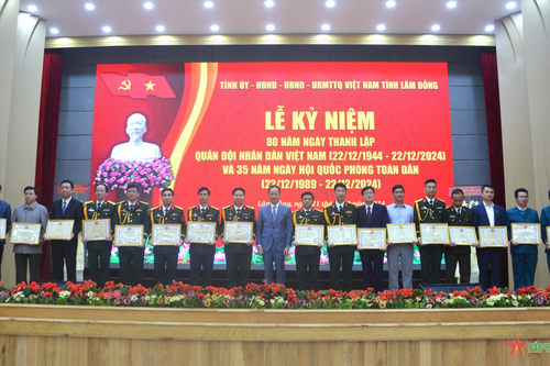 Lâm Đồng tổ chức Lễ kỷ niệm 80 năm Ngày thành lập Quân đội nhân dân Việt Nam