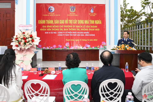 Quỹ học bổng Vừ A Dính hỗ trợ nhà tình nghĩa giúp gia đình quân nhân Cảnh sát biển
