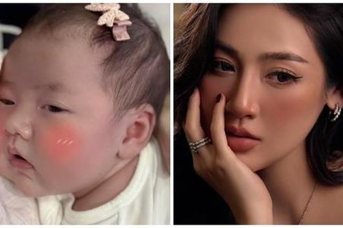 Tú Anh lần đầu khoe cận mặt con gái đẹp hơn cả bố mẹ