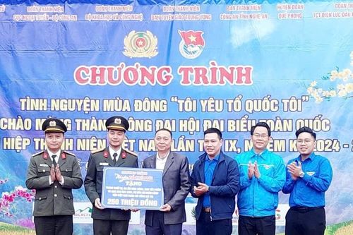 Đoàn Thanh niên Ban Tuyên giáo Trung ương trao tặng các phần quà trị giá 250 triệu đồng tại Quế Phong