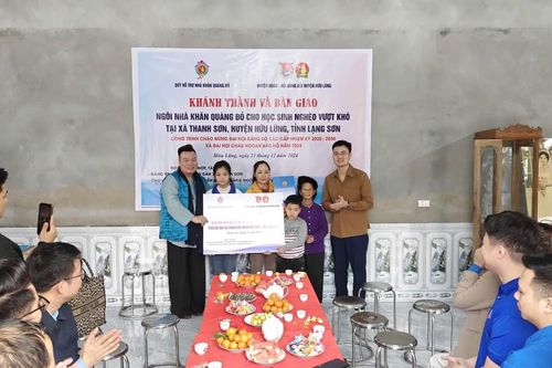 Khánh thành và bàn giao nhà Khăn quàng đỏ cho học sinh có hoàn cảnh khó khăn tại xã Thanh Sơn, huyện Hữu Lũng