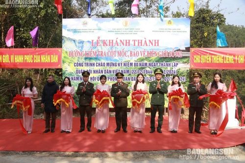 Khánh thành đường kiểm tra cột mốc bảo vệ biên giới khu vực mốc 982 tại Tràng Định