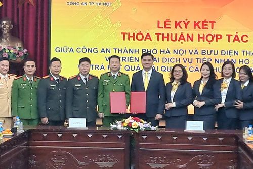 Ký kết thỏa thuận hợp tác giữa Công an Hà Nội với Bưu điện Hà Nội