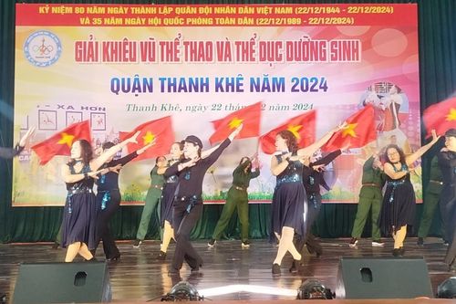 Sôi nổi Giải Thể dục dưỡng sinh và Khiêu vũ thể thao quận Thanh Khê năm 2024
