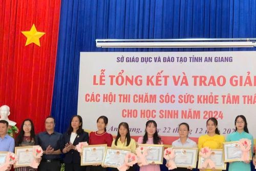 An Giang trao thưởng Cuộc thi viết về Chăm sóc sức khỏe tâm thần cho học sinh