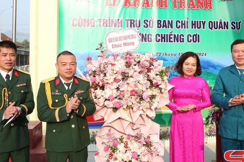 Khánh thành công trình trụ sở Ban Chỉ huy Quân sự phường Chiềng Cơi