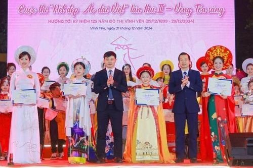 Vĩnh Phúc: Ấn tượng đêm chung kết hội thi 'Nét đẹp áo dài Việt' chào mừng 125 năm đô thị Vĩnh Yên