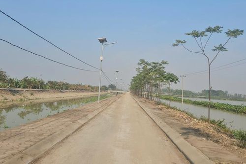 Đường bờ kênh Tân Phương: Từ cỏ mọc dại, tập kết VLXD thành đường nở hoa