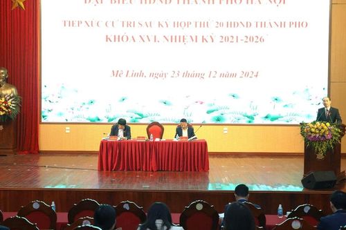 Đại biểu HĐND TP Hà Nội tiếp xúc với cử tri huyện Mê Linh