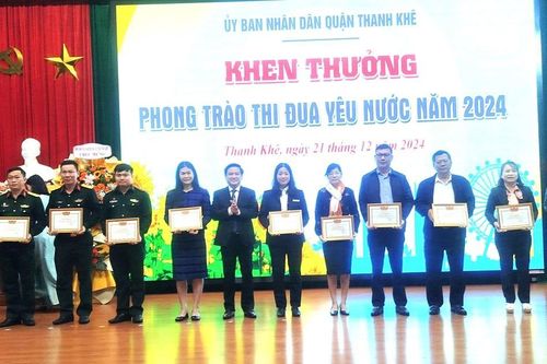 Quận Thanh Khê đạt và vượt hầu hết các chỉ tiêu thi đua trong năm 2024