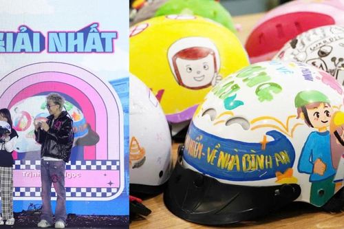 Lan tỏa thông điệp về an toàn giao thông từ cuộc thi trang trí mũ bảo hiểm