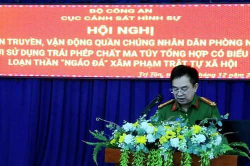 Cục Cảnh sát Hình sự tuyên truyền phòng ngừa người 'ngáo đá' tại An Giang