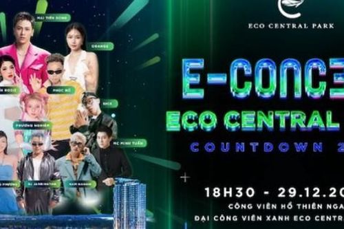 Eco Central Park Countdown 2025: Soái ca Mai Tiến Dũng hiện diện