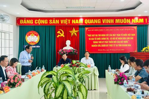Đoàn công tác Ủy ban Trung ương MTTQ Việt Nam: Khảo sát nhiệm vụ khoa học trên địa bàn tỉnh
