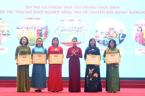 Trao giải Cuộc thi 'Phụ nữ khởi nghiệp sáng tạo và chuyển đổi xanh' năm 2024